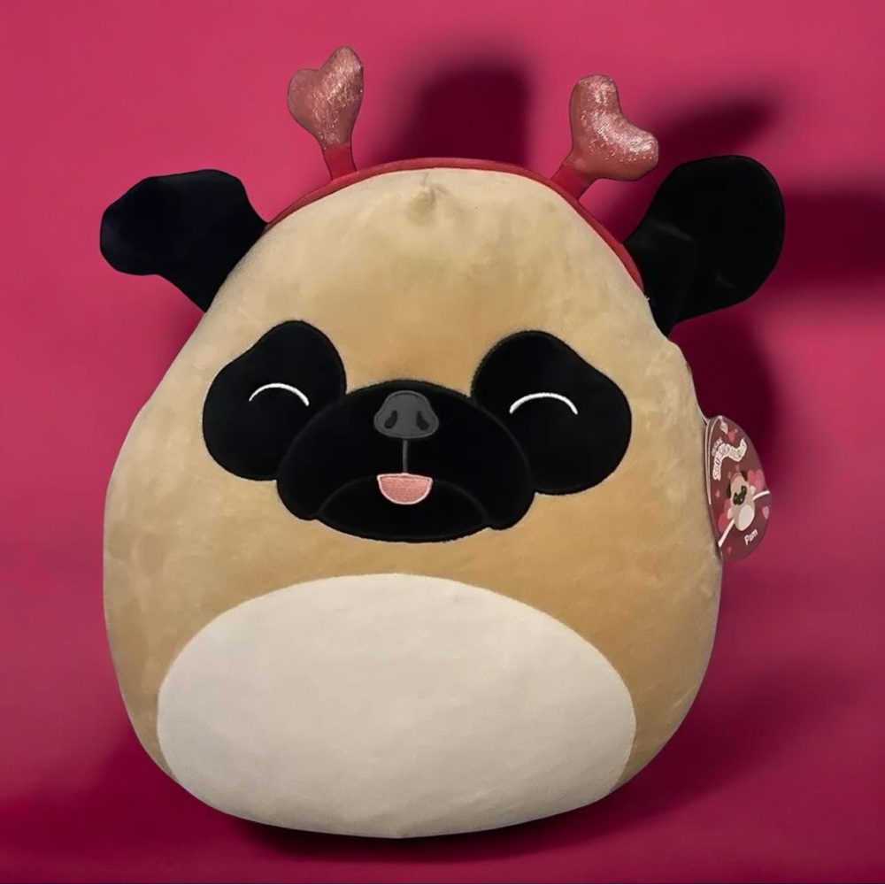 Pam the Pug 12-inch Valentines Day 2023 Wings and Heart Headband Squishmallows